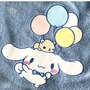 Japanese Winter Soft Plush Fluff Embroidery Sanrio Cinnamoroll Ears Hoodies Cute Nightgown Full Overall Blue Cloud Pajamas-2