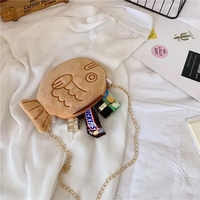 Cute 3D Sweet Taiyaki Red Bean Fish Cartoon Cross Body Bag Aesthetic Casual E-Girl Kawaii Korean Japanese Harajuku - Thumbnail 4