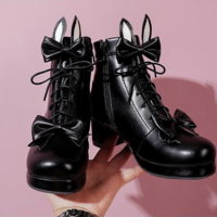 New Short Boots Bow Sweet Martin Boots - Thumbnail 9