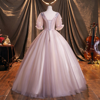 Cute lace long ball gown dress formal dress - Thumbnail 4