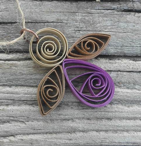 Petite Angel Ornament Purple Dark Wings