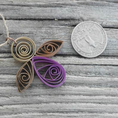 Petite angel ornament purple dark wings