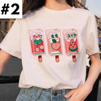 Cute Moon Water Soda Drink Can Print Oversized Short Sleeve Shirt Aesthetic Casual E-Girl Kawaii Korean Japanese Harajuku - Thumbnail 3