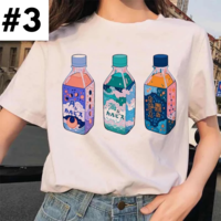 Cute Moon Water Soda Drink Can Print Oversized Short Sleeve Shirt Aesthetic Casual E-Girl Kawaii Korean Japanese Harajuku - Thumbnail 4