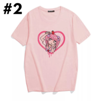 Cute Sweet Pastel Pink Anime Girl Strawberry Print Loose Short Sleeve Shirt Aesthetic Casual E-Girl Kawaii Korean Japanese Harajuku - Thumbnail 2
