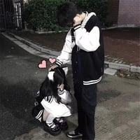 Cute Kitty Cat Cartoon Black Oversize Zipper Jacket Hoodie Sweatshirt Pullover Vintage Aesthetic Casual E-Girl Kawaii Korean Japanese Harajuku - Thumbnail 4