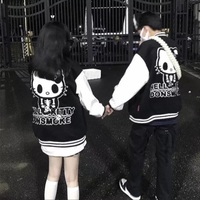 Cute Kitty Cat Cartoon Black Oversize Zipper Jacket Hoodie Sweatshirt Pullover Vintage Aesthetic Casual E-Girl Kawaii Korean Japanese Harajuku - Thumbnail 7