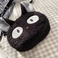 Cute 3D Black Cat Japanese Anime Cartoon Plush Shoulder Bag  - Thumbnail 7