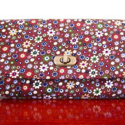 Mini clutch - floral cords