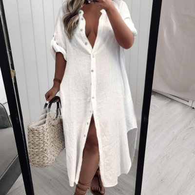 Sexy women's white dress