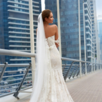 Glamorous Off-the-Shoulder Wedding Dress Sweetheart With Lace Mermaid Bridal Gowns,1255 - Thumbnail 2