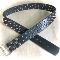 1.75" or 2" wide Chaotic Short British Studded Belt - Thumbnail 5
