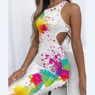 Women's Fashion Slim Sexy Sleeveless Backless Dress