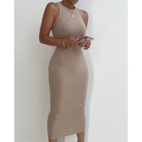 Casual Vest Sleeveless Backless Dress - Thumbnail 1