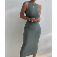 Casual Vest Sleeveless Backless Dress - Thumbnail 2