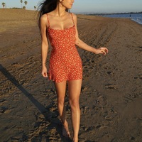 Cute Sling Backless Sexy Floral Dress - Thumbnail 4