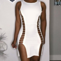 Women's Tight Sexy Sleeveless Dress - Thumbnail 1