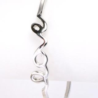 Send me love notes bangle in silver
