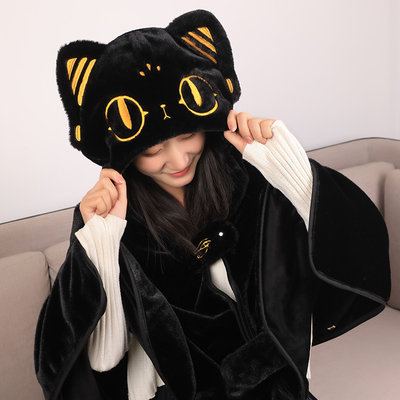 Harajuku cute cat plush cape coat