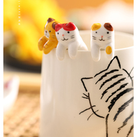 3pcs cat hand-painted hanging ear stirring spoons - Thumbnail 3