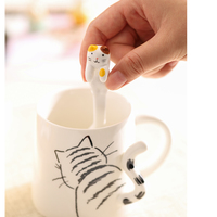 3pcs cat hand-painted hanging ear stirring spoons - Thumbnail 4