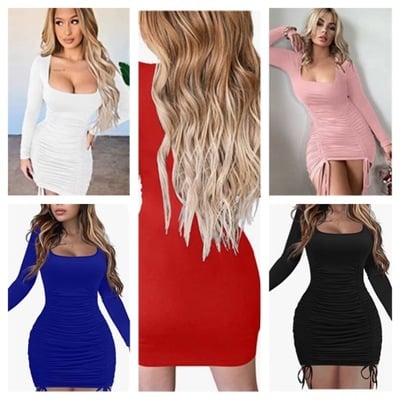 Long sleeve bodycon-td - Thumbnail 3