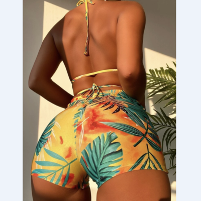 Sexy print two-piece swimsuit