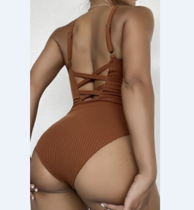 Solid Color Sexy One-Piece Swimsuit Bikini