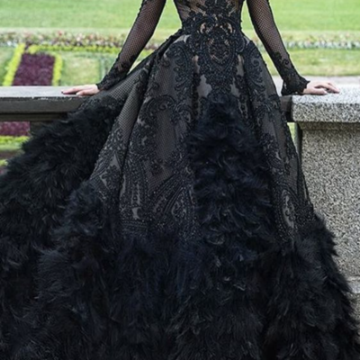 Wedding dresses ball gown vintage with sleeves prom dress,692 - Thumbnail 3