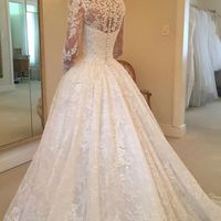Gorgeous Long Sleeves Ball Gown Lace Wedding Gowns, Bride Dresses with Beading,693 - Thumbnail 2
