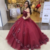 Off the Shoulder Pageant Gown Sweet 16 Dress Birthday Dresses - Thumbnail 1