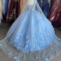 Sky Blue Pageant Gown Sweet 16 Dress Birthday Dresses - Thumbnail 1