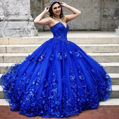 Royal blue pageant gown sweet 16 dress birthday dresses - Thumbnail 5
