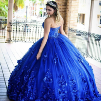 Royal Blue Pageant Gown Sweet 16 Dress Birthday Dresses - Thumbnail 1