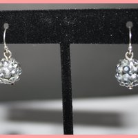 Pearl & Silver Ball Drop Necklace with Earrings - Thumbnail 2