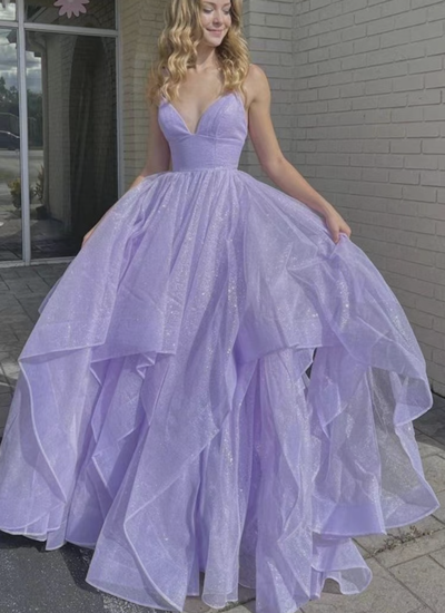 Lavender Prom Dresses Sparkly 