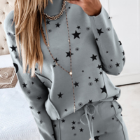 Women'S Star Print Casual Fashion Sports Two-Piece Suit - Thumbnail 1