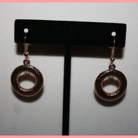 Beautiful Rose Gold Circles Necklace & Earrings - Thumbnail 1