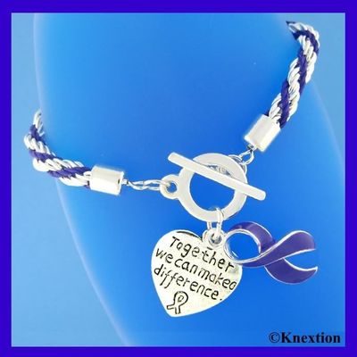 Bracelet - Silver and Purple - Awareness