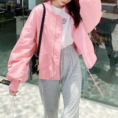 Harajuku pink bomber jacket - Thumbnail 5