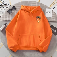 Cute Cat Cartoon Pocket Print Loose Fleece Hoodie Crewneck Pullover Sweatshirt Aesthetic Casual E-Girl Kawaii Korean Japanese Harajuku - Thumbnail 2