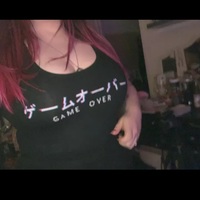 Cute Black Kanji Game Over Vaporwave Crop Top Tank Sleeveless Shirt Aesthetic Casual E-Girl Kawaii Korean Japanese Harajuku - Thumbnail 3