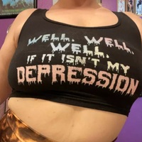 Cute Black Pastel Depression Crop Top Tank Sleeveless Shirt Goth Punk Aesthetic Casual E-Girl Kawaii Korean Japanese Harajuku - Thumbnail 9