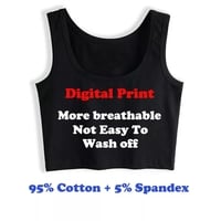 Cute Black Satan Sugar Daddy Print Crop Top Tank Sleeveless Shirt Aesthetic Casual E-Girl Kawaii Korean Japanese Harajuku - Thumbnail 6