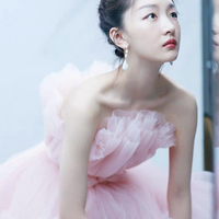 Pink tulle short prom dress homecoming dress - Thumbnail 1