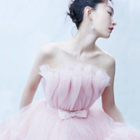 Pink tulle short prom dress homecoming dress - Thumbnail 2