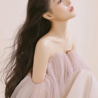 Purple tulle long prom dress A line evening dress - Thumbnail 2