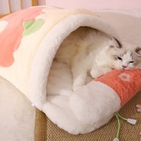 Japanese Flower Tatami Mat Bed with Warm Quit Cats Dogs Pets Beds - Thumbnail 1