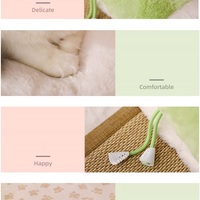 Japanese Flower Tatami Mat Bed with Warm Quit Cats Dogs Pets Beds - Thumbnail 3