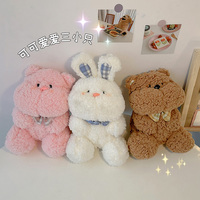 New year bear new year gift birthday gift couple doll plush toy pillow sleeping cute rabbit doll - Thumbnail 6